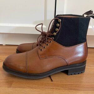 Men’s Polo Ralph Lauren Bryson Leather & Wool Almond Toe Boot – Brown